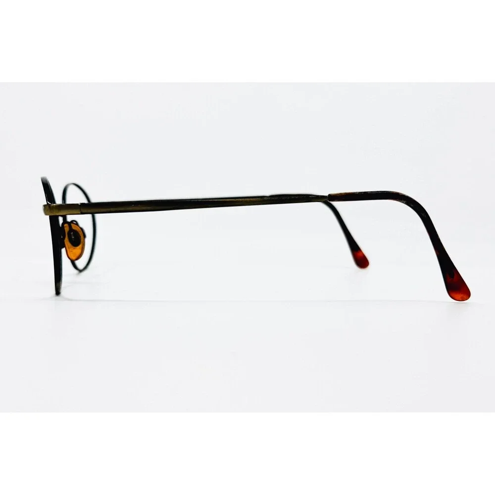 Savy Eyes Eyeglasses Mens Black Bronze MOD 88 DA/AG 135 Round Oval 49-20-135